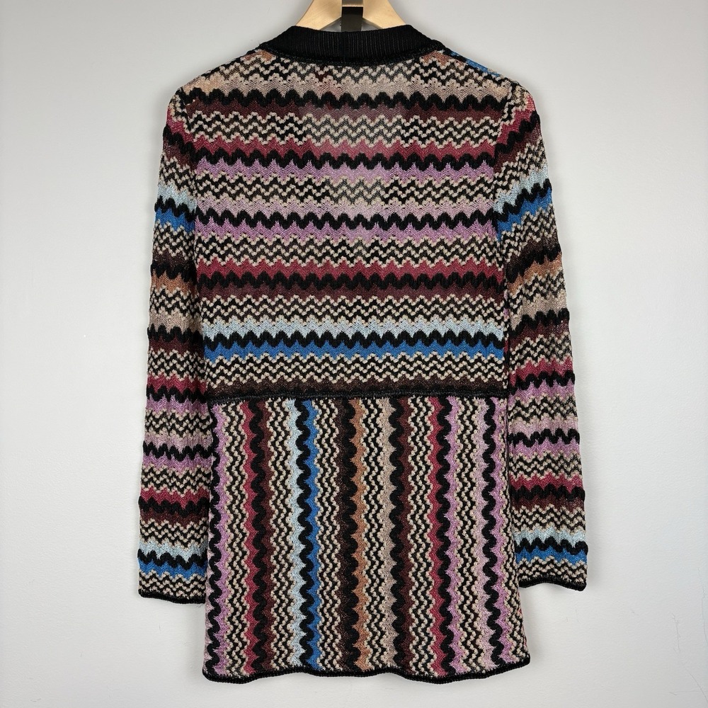 Vintage Missoni Cardigan Sweater Women's Zig Zag Italy Made 90s Read - Picture 9 of 10